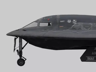 Northrop B-2 Spirit Fully-Rigged - Animated - Game Ready Low-poly 3D model