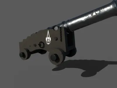 assassins creed black flag ship cannon 3D model