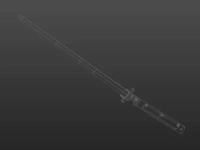Gravity Blade of Konoe Tota for UQ Holder Magister Negi Magi Low-poly 3D model