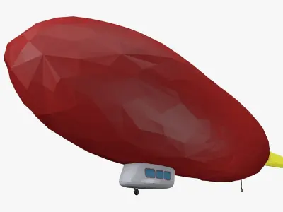 Zeppelin Low Poly airship Low-poly 3D model
