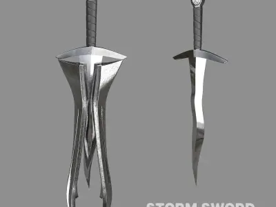 Storm sword concept 3D model