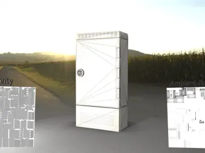 Electrical Distribution Cabinet 169 Low-poly 3D model