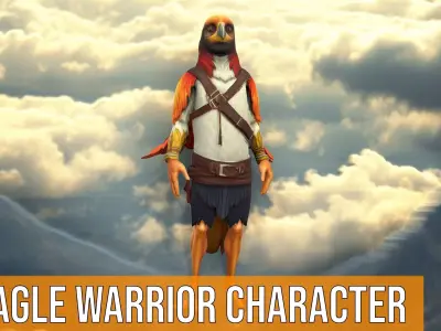 Eagle Warrior Character model pack Low-poly 3D model
