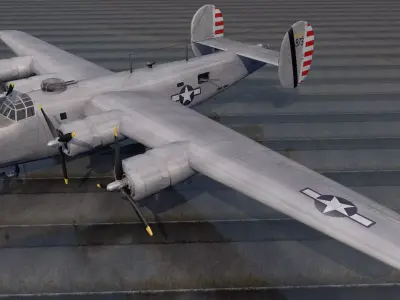 Consolidated B-24J Liberator 3D model