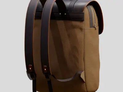 Canvas Backpack Low-poly 3D model