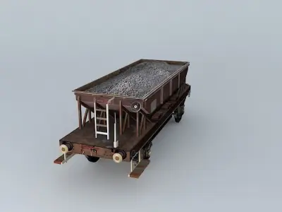 Rail Bulk Hopper Free 3D model