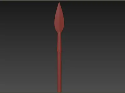 Medieval Spear Low-poly 3D model 4