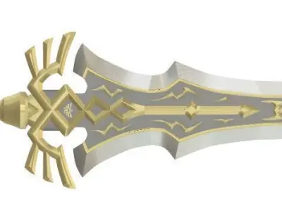 Royal claymore 3D printable from the legend of zelda BOTW 3D print model