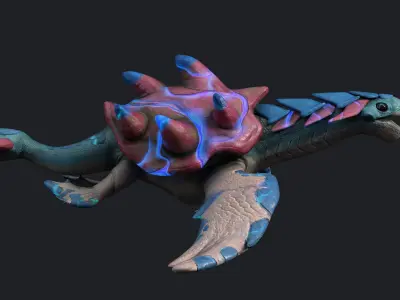 Turtle Dragon Low-poly 3D model