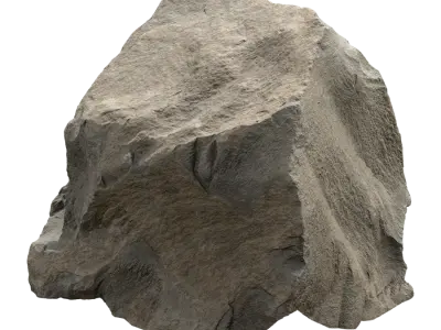  Cool Toned Triangular Large Rock Boulder Model 