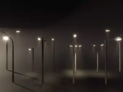 Game Ready Free Street Lights Pack Free low-poly 3D model