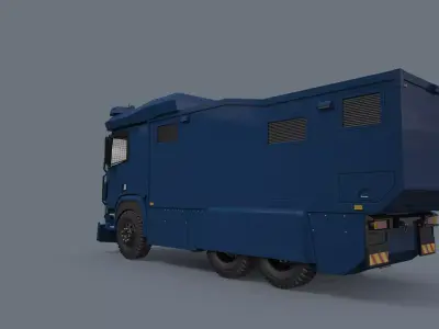 Police Water Cannon Truck 3D model