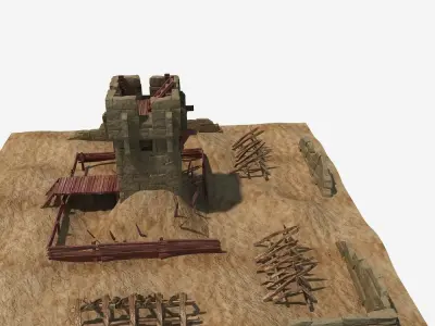 Desert Guard Tower 3D model