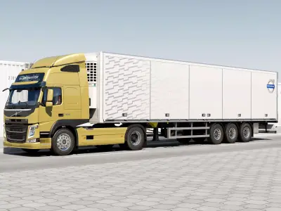 VOLVO FM 2013 With Trailer 3D model