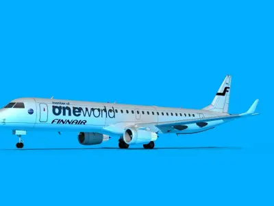 Embraer Emb-190 Finnair One World 3D model