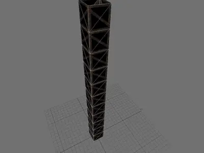 Rusty Truss Low Poly UVS 3D model