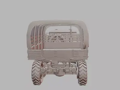 ZIL 131 6x6 Military Truck Classic Soviet Vehicle 3D Printable  3D print model