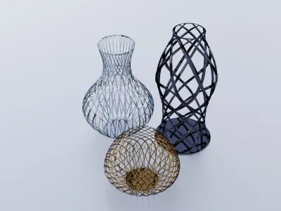 Metal vases set Free 3D print model