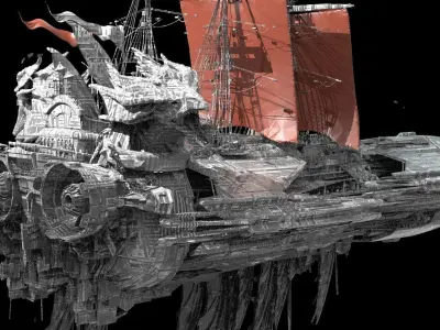 Red Dragon Dreadnaught 3D model