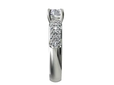 Jewelry Solitaire Band Ring Women Ring-JT6 3D print model