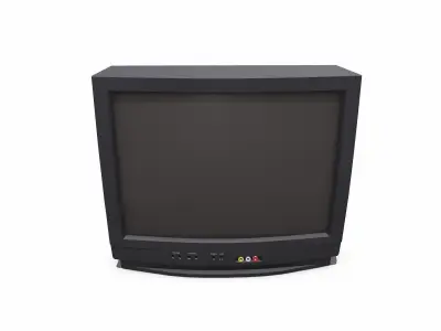 Old Retro Vintage CRT TV Low-poly PBR Low-poly 3D model