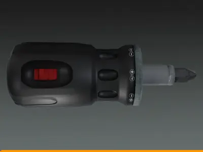 Screwdriver with ratchet Free low-poly 3D model