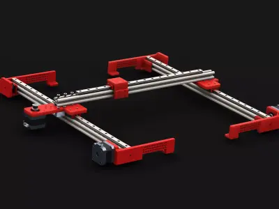 CNC parts to build your own linear rail chassis 3D model