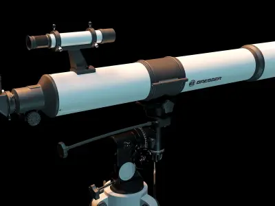 Telescope on tripod 3D model