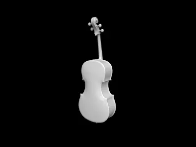 Cello Violin Low-poly 3D model