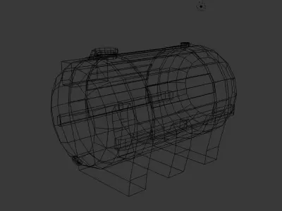 Sturdy Carbery 1250 Oil Tank Low-poly 3D model