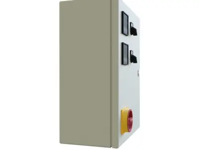 Industrial temperature control Box with switches and PIDs model Low-poly 3D model