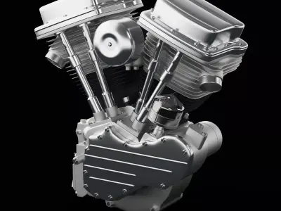 V-Twin Engine 3D model