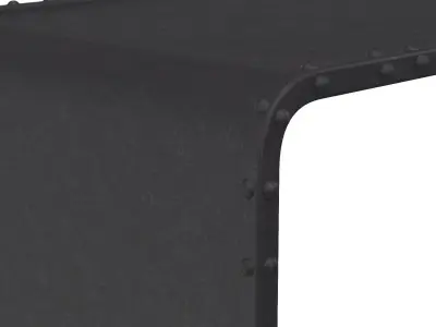 Gunmetal Industrial Coffee Table 3D model