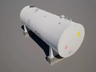  Fuel Gas Tank Low-poly 3D model