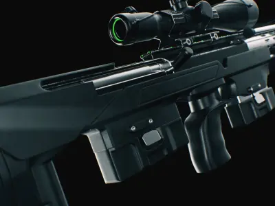 COD Bo2 DSR 50 sniper high poly 3D model