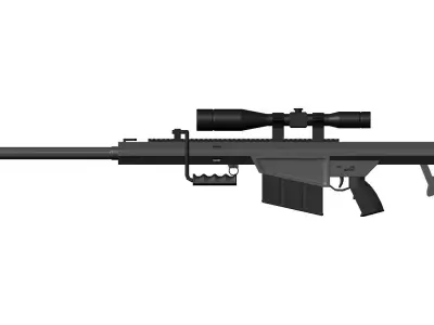 Barret M82 Sniper 3D Model 3D model