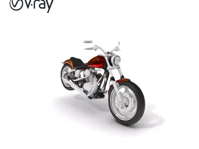 Custom Motorcycle D Model Pack Low-poly 3D model