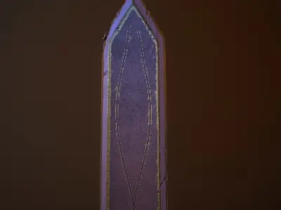 Fantasy sword Low-poly 3D model 18
