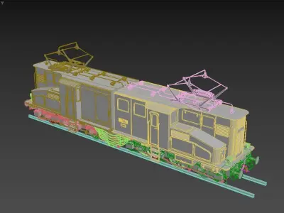 3D model of an electric locomotive 3D model