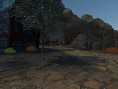 Desolate Village Ruins 3D model