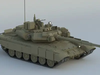 T-90 Tank 3D model purchase