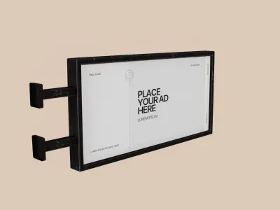 Advertising Billboard Panel Type E Low-poly 3D model