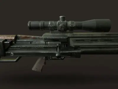 Sniper-HS-50-M1 Low-poly 3D model