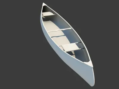 RedWood Canoe Boat 3D model