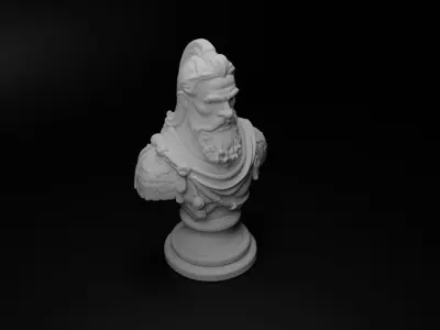 Celtic Warrior Bust Chess 3D print model buy