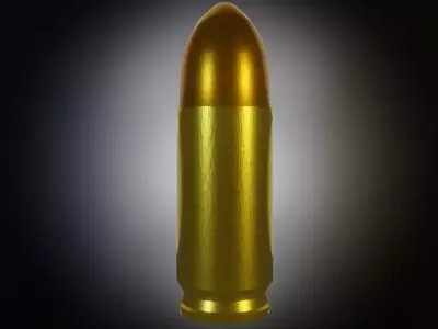 9mm Bullet 3D Model-Game Ready Low-poly 3D model