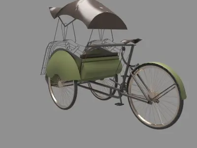 Becak Indonesia 3D model
