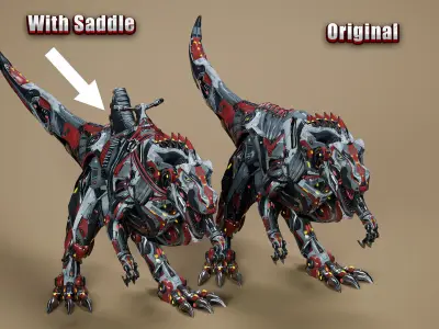 Sci-Fi TRex 2  Low-poly 3D model
