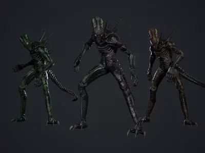 Alien Monster 2 Low-poly 3D model purchase