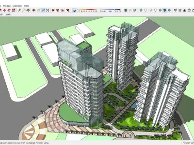Sketchup Commercial Complex P4 3D model